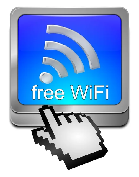 Pulsante WiFi Wlan wireless gratuito con cursore — Foto Stock