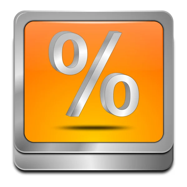 Rabattknapp med prosentsymbol – stockfoto