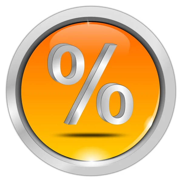 Discount button with percent symbol — Stock Photo, Image