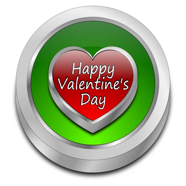 Feliz día de San Valentín botón —  Fotos de Stock