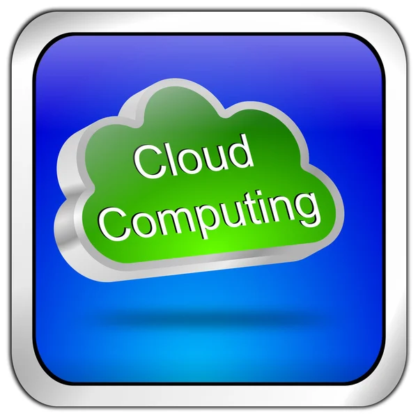 Computação em nuvem de botão — Fotografia de Stock