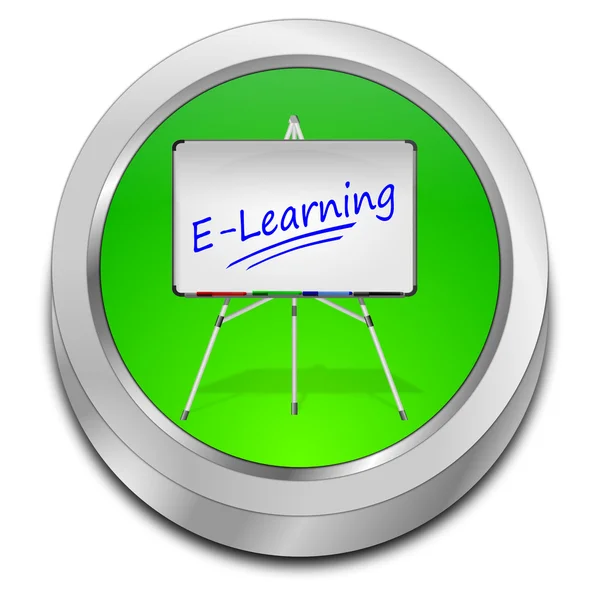 Botão e-learning — Fotografia de Stock