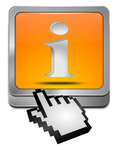 Information Button with cursor — Stock Photo, Image