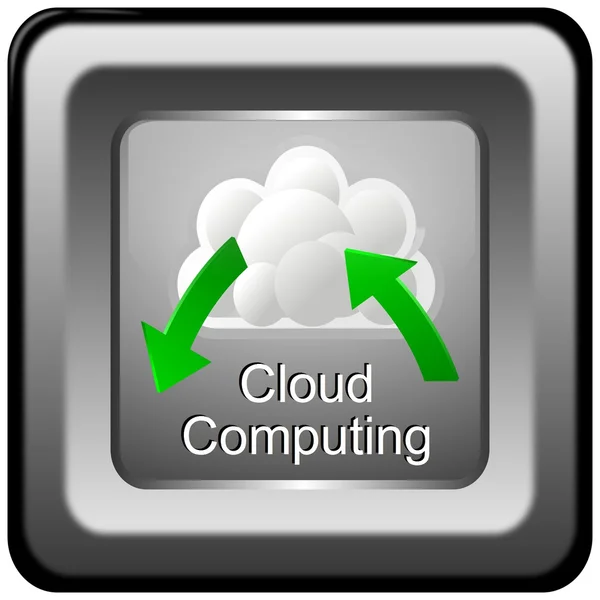 Botón de computación en nube —  Fotos de Stock