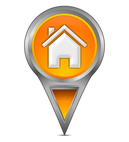 Map pointer with home symbol — Stock Photo, Image