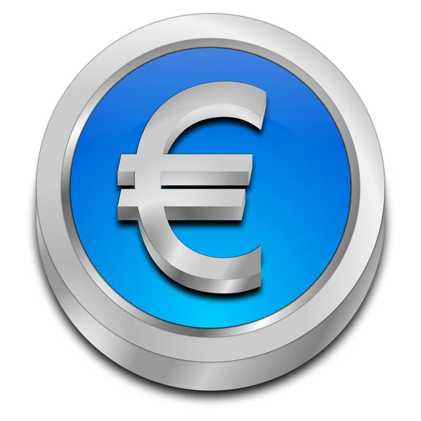 Кнопка зі знаком євро — стокове фото