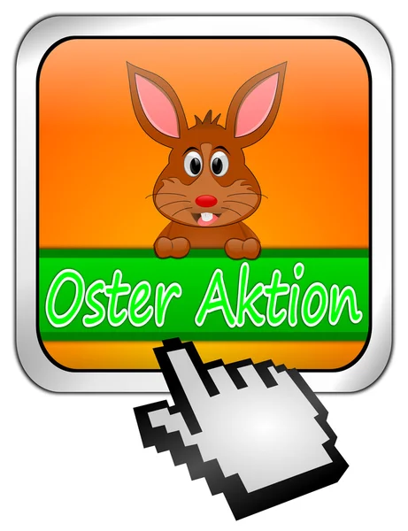 复活节兔子与德国的光标按钮奥斯特儿童 — 图库照片