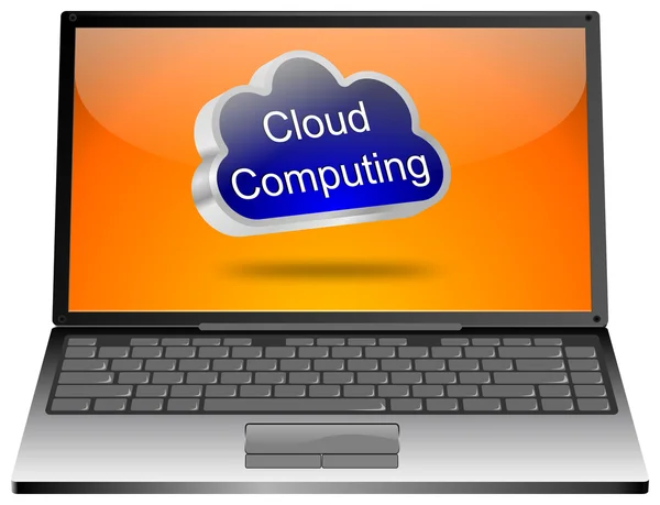 Computer portatile cloud computing — Foto Stock