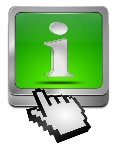 Information Button with cursor — Stock Photo, Image