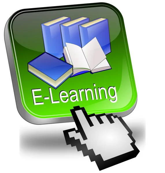 Pulsante E-learning con cursore — Foto Stock