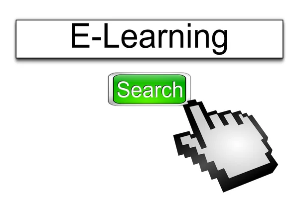 インターネットの web 検索エンジンの e-ラーニング — ストック写真