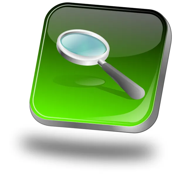 Magnifying glass search Button — Stock Photo, Image