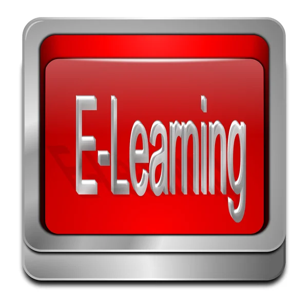 E-Learning Button — Stock Photo, Image