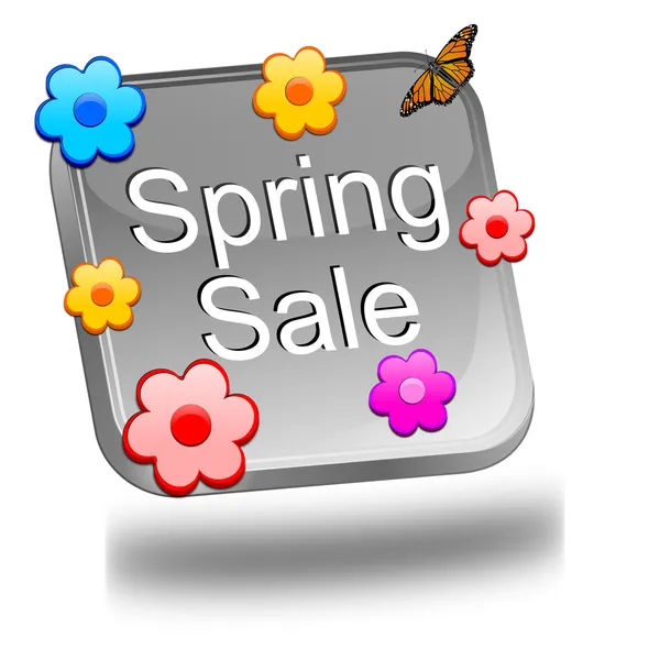 Botón de venta primavera — Foto de Stock