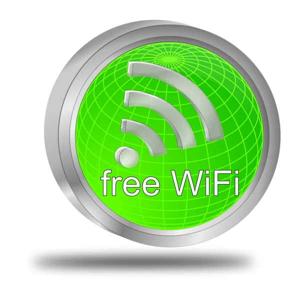 Botão WiFi sem fio gratuito — Fotografia de Stock