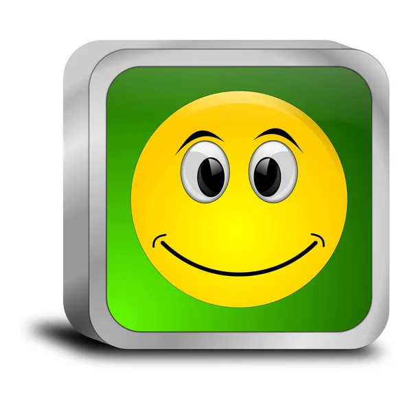 Bottone con volto sorridente — Foto Stock