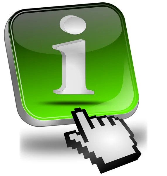 Information Button with cursor — Stock Photo, Image