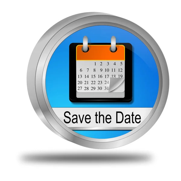 Save the Date Button — Stock Photo, Image
