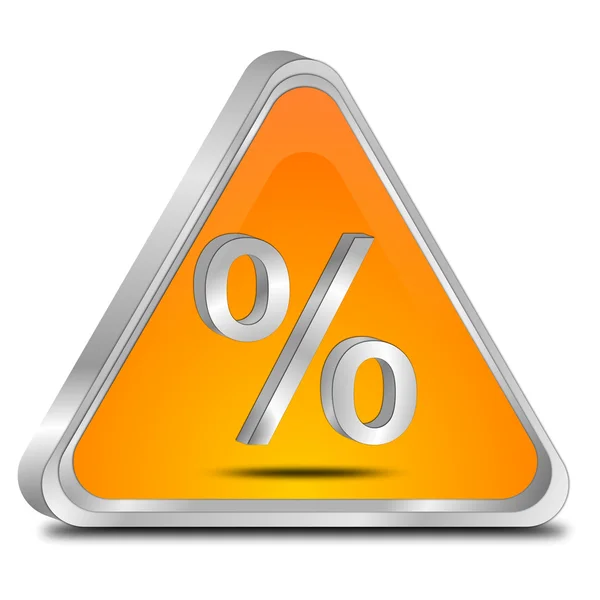 Discount button with percent symbol — Stock Photo, Image
