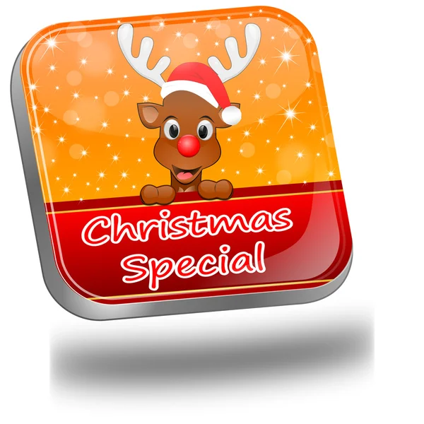 Knop Kerstspecial met rendieren — Stockfoto