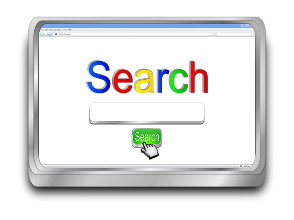 Browservenster Internet search engine — Stockfoto