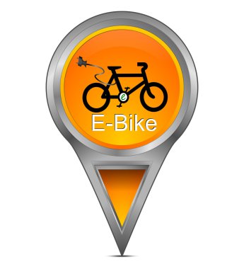 harita göstergesi ile e-bike
