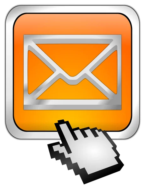 Κουμπί e-mail με δρομέα — Φωτογραφία Αρχείου
