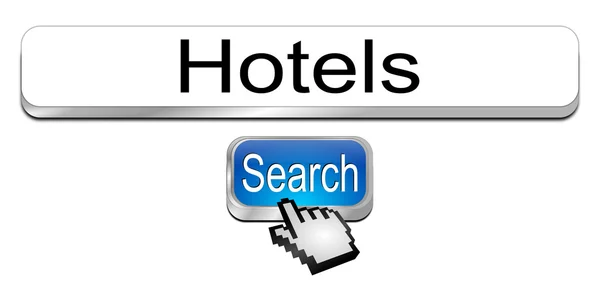 Internet sieci web Szukaj silnika Hotele — Zdjęcie stockowe
