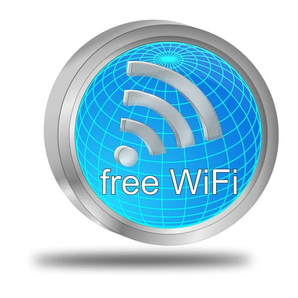 Безкоштовна бездротова кнопка Wi-Fi — стокове фото