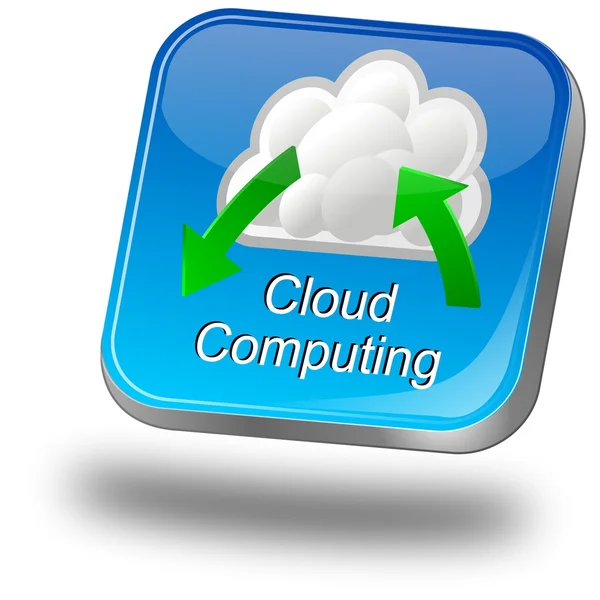 Pulsante Cloud Computing — Foto Stock