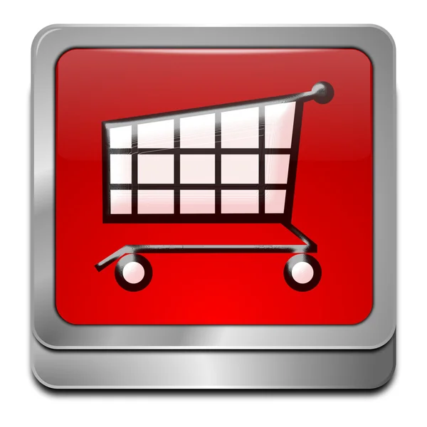 Pulsante shopping — Foto Stock