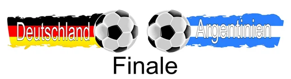 Soccer Final Germany vs Argentina - in german — Stock Photo, Image