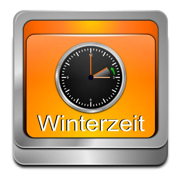 Winter time button — Stock Photo, Image
