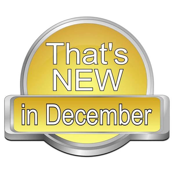 New December Button Gold Illustration — Stock Photo, Image