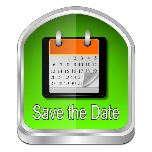 Date Button Green Illustration — Stock Photo, Image