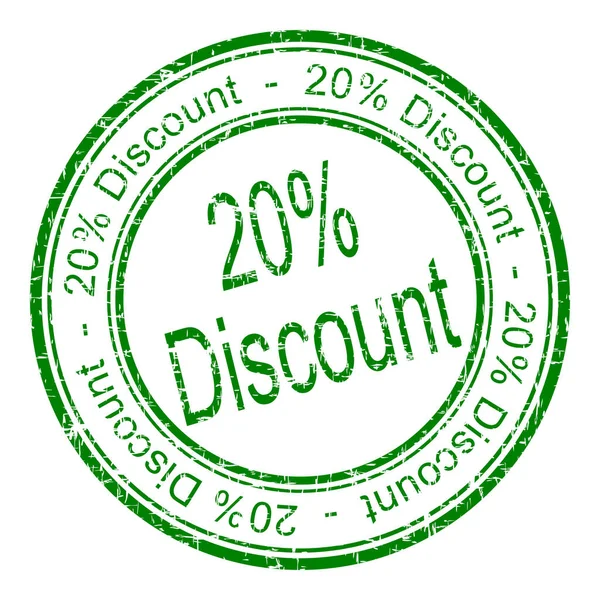 Discount Rubber Stamp Green Illustration Stock Picture