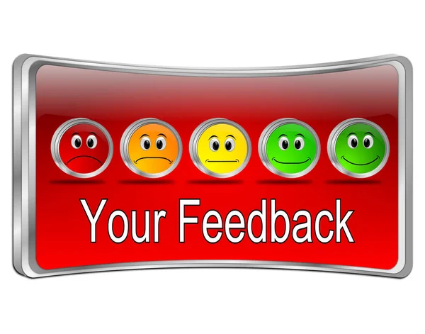Your Feedback Button Red Illustration — Stock Photo, Image