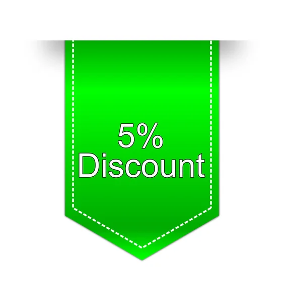 Discount Label Green Illustration — Zdjęcie stockowe