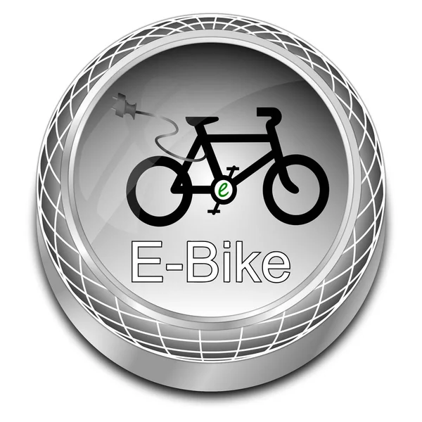 Bike Button Silver Illustration — Stock Photo, Image