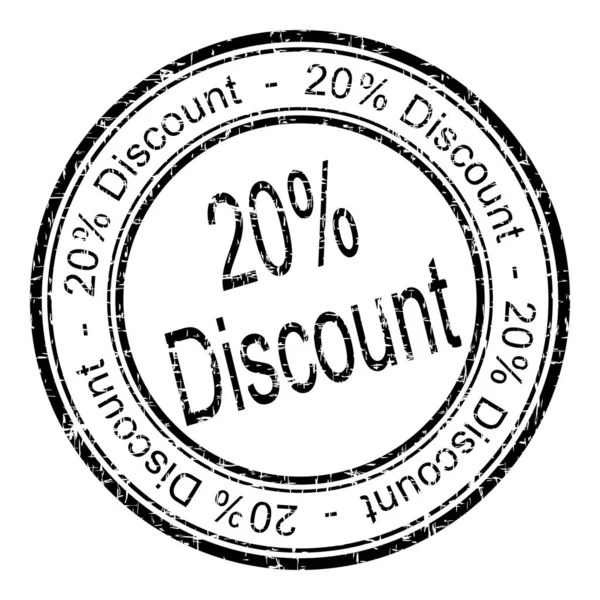 Discount Rubber Stamp Black Illustration — Foto de Stock