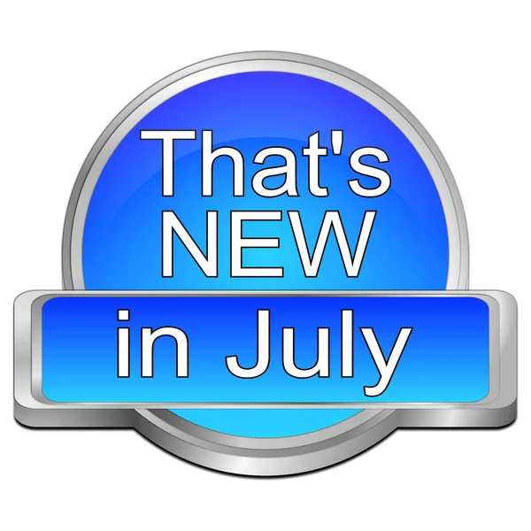 New July Button Blue Illustration — Stock Photo, Image
