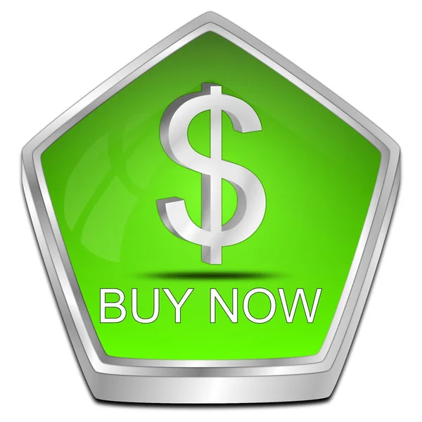 Buy Now Button Dollar Symbol Green Illustration — Stock Photo, Image