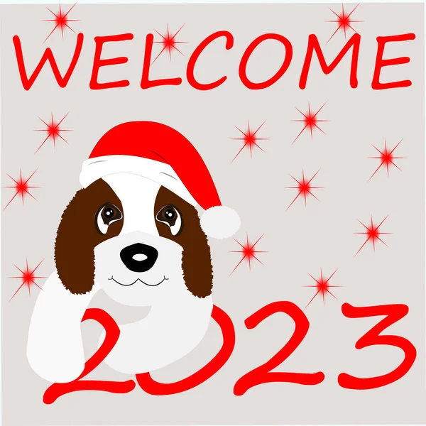 Welcome 2023 red - illustration