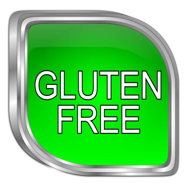 Gluten free Button green - 3D illustration
