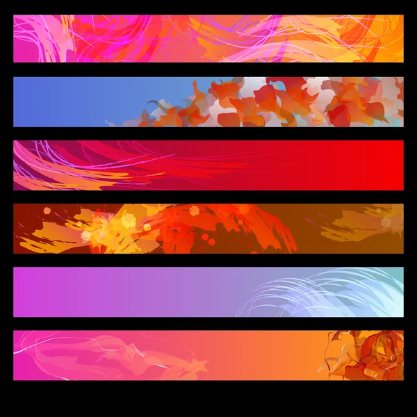 Conjunto de banner de fundo abstrato — Vetor de Stock