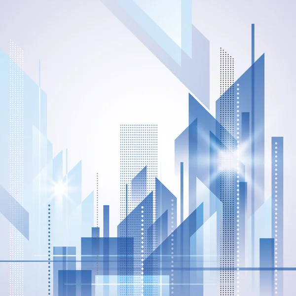 Ciudad abstracta skyline — Vector de stock