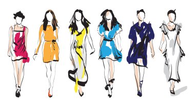 Woman Fashion model clipart