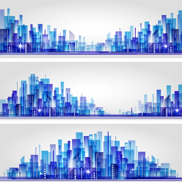 City skyline banner meg — Stock Vector