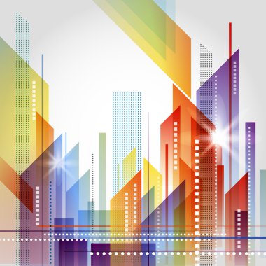 soyut cityscape plan vektör