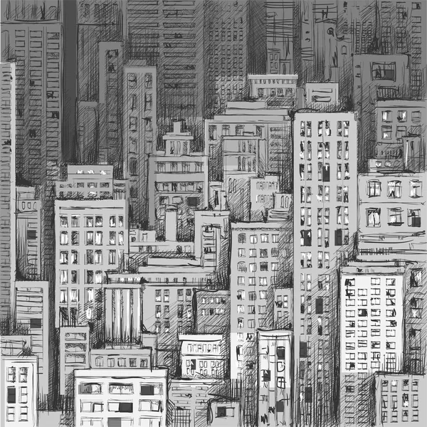 Paysage urbain — Image vectorielle